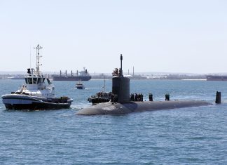 US Chief of Naval Operations concerned about submarine construction tempo USS Mississipi visit to FBW